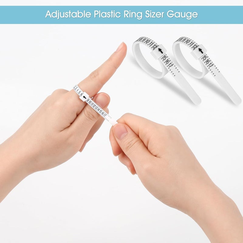NuLink Ring Sizer Measuring Tool US Stainless Steel Ring Size 0-13 with Half Size, 3 Pcs Finger Ring Sizer Measure Gauge - Image 4